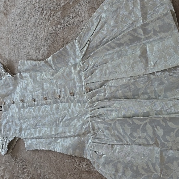 Sophie Catalou Atelier shimmering silver floral dress NWT - Picture 14 of 14